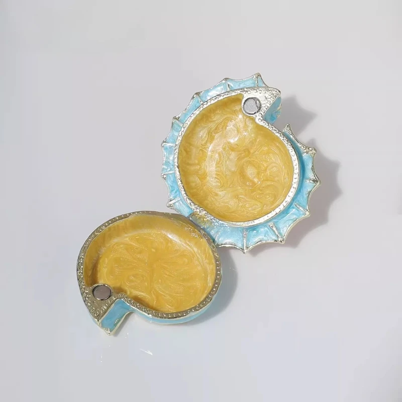 صندوق مجوهرات معدني، صناديق تخزين حلقية صغيرة فاخرة، أقراط محمولة للسفر، علبة عرض منظم المجوهرات، مستلزمات التعبئة والتغليف