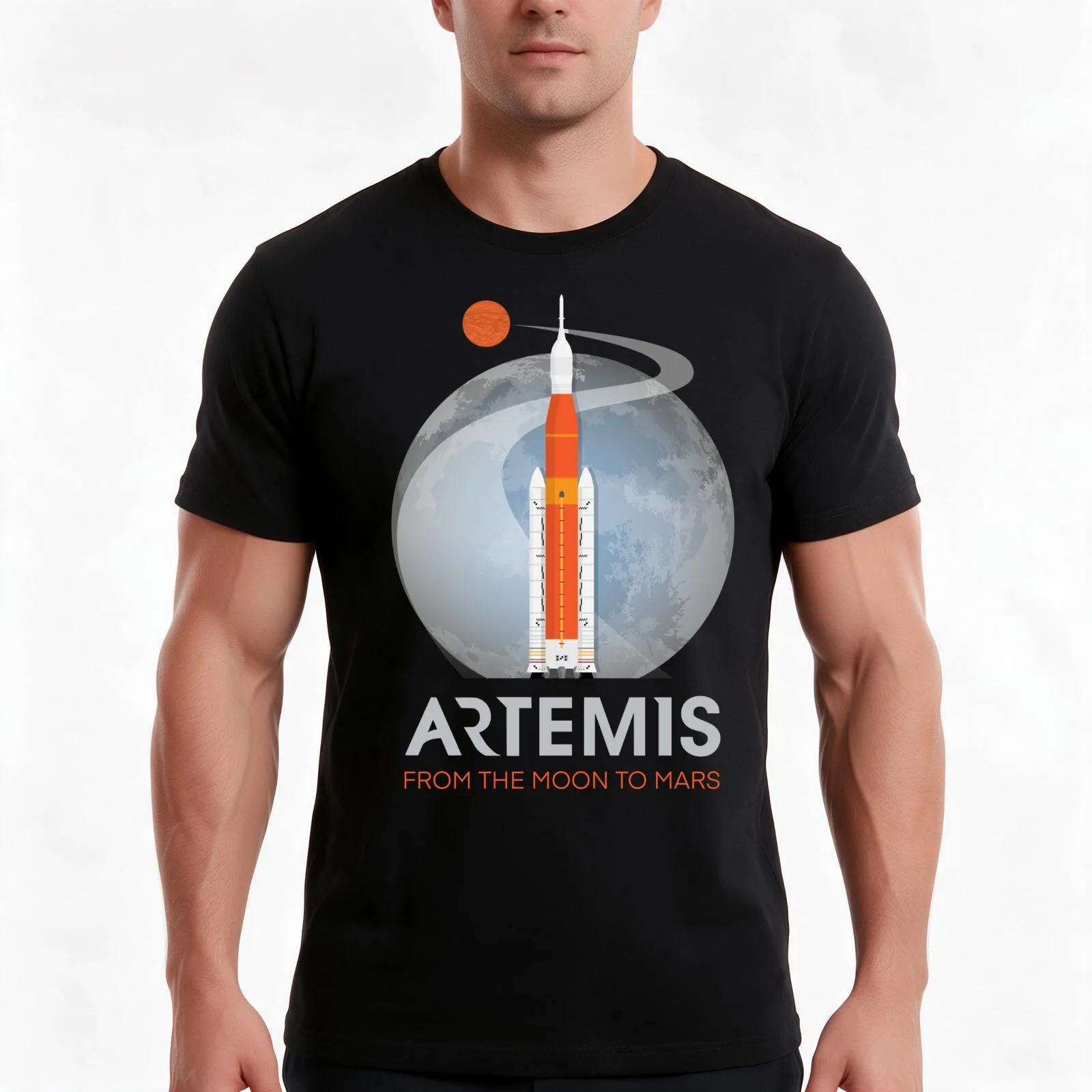 Artemis Space Program Fan Art T-Shirt Summer Casual Cotton Tee Oversized Streetwear Tops Vintage Graphic Print 100% Cotton