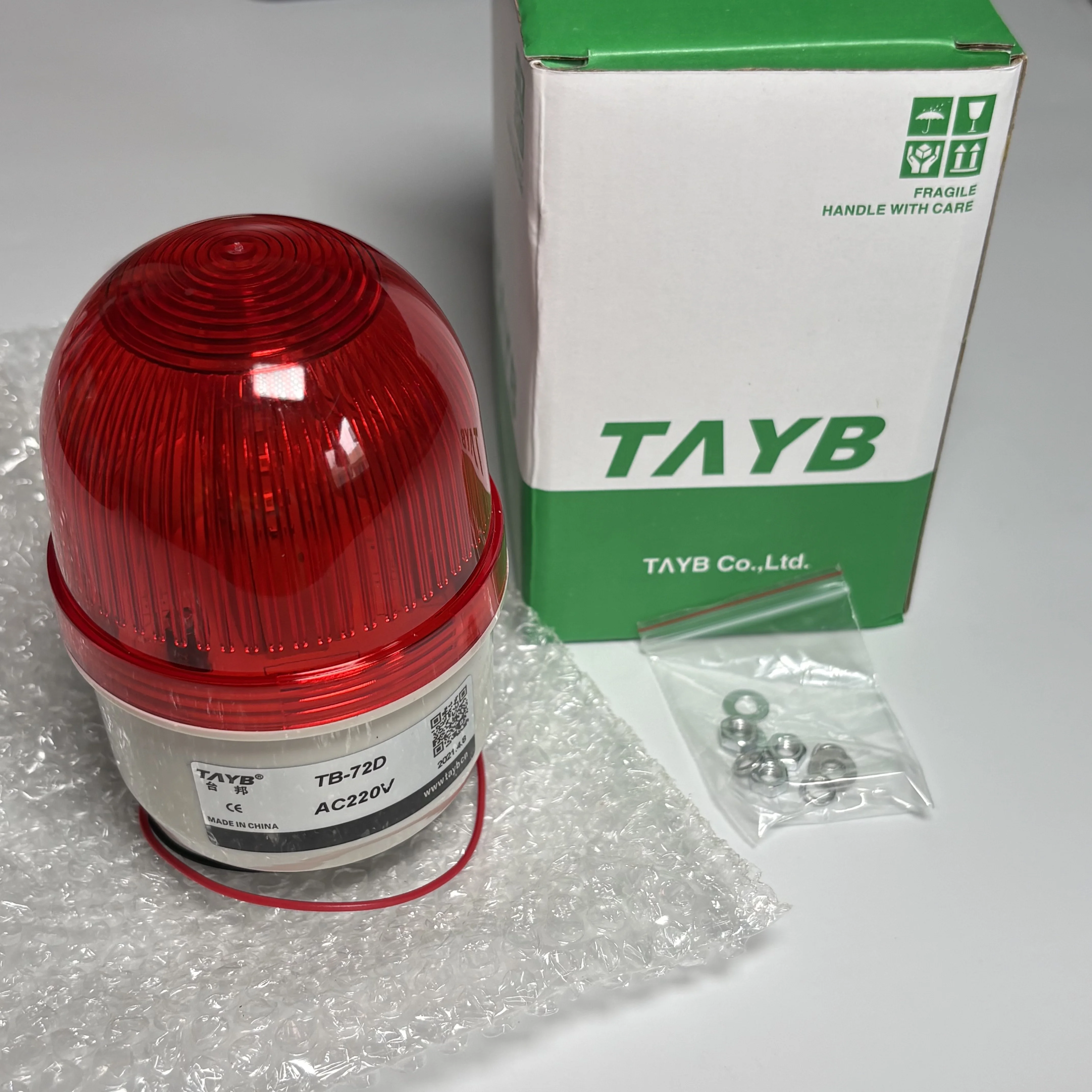 Zusen TB72D 12V 24V 110V 220V Red Color Small Flashing Light Security Alarm Strobe Signal Warning LED Lamp