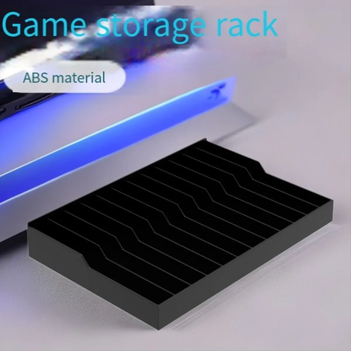 (A03R) For PS4/PS5 Cassette Box Storage Rack Disc Box Disc Rack for PS4/XBOX Desktop Storage Rack Game Disc Accessories White