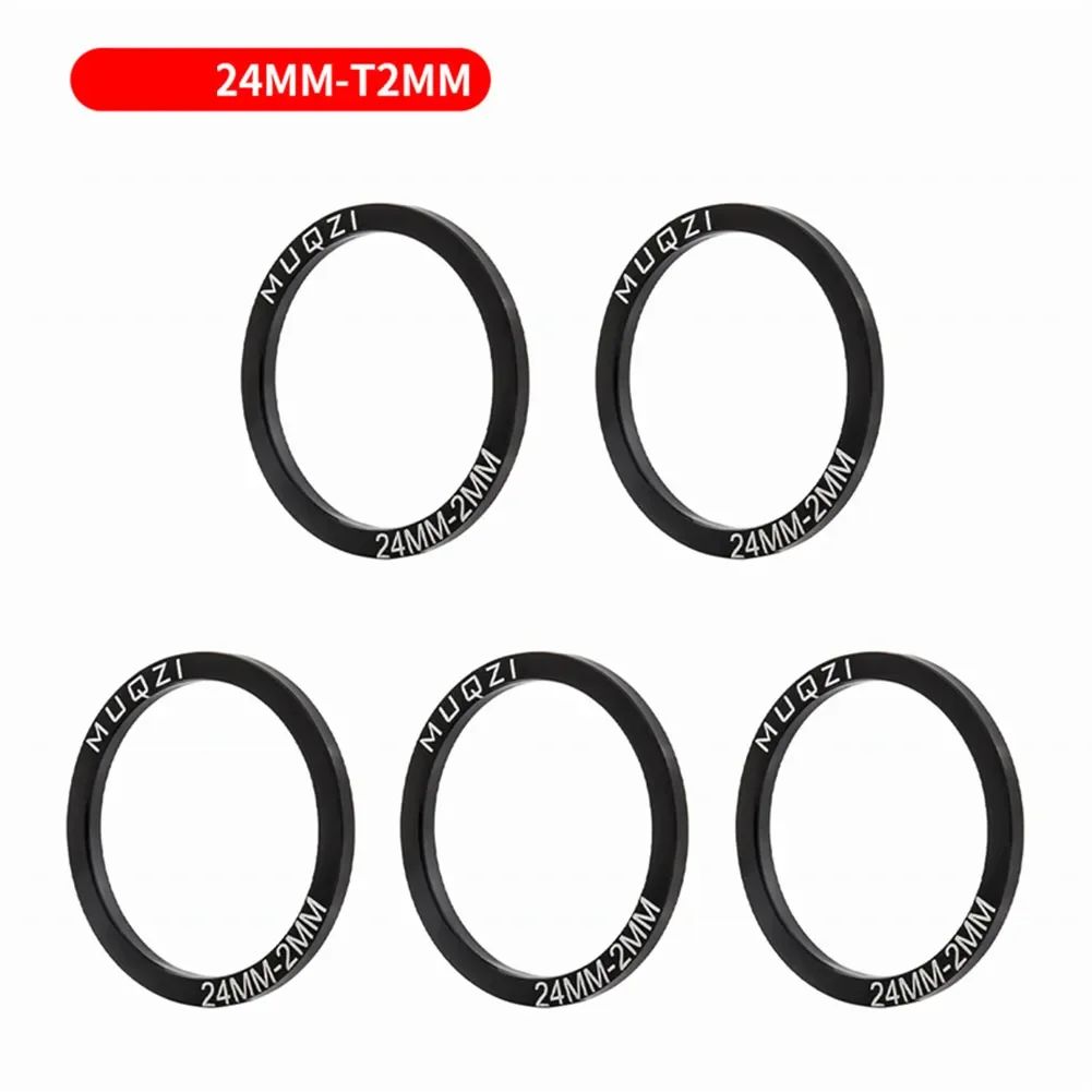 Bike Bicycle Bottom Bracket Crankset Washer Set 5pcs Aluminum Alloy 24/29/30mm Long lasting for BB86/91/92/BB30