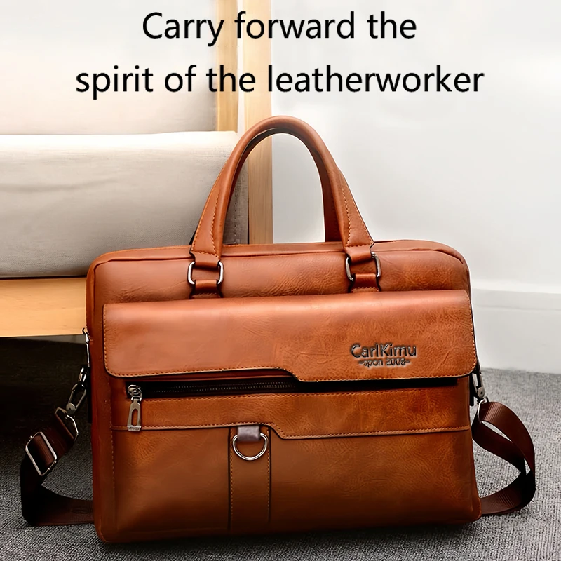 

Мужская сумка нейтрального цвета подходит для деловых поездок и не может быть носить на одно плечо. Он изготовлена из полиуретанового материала.