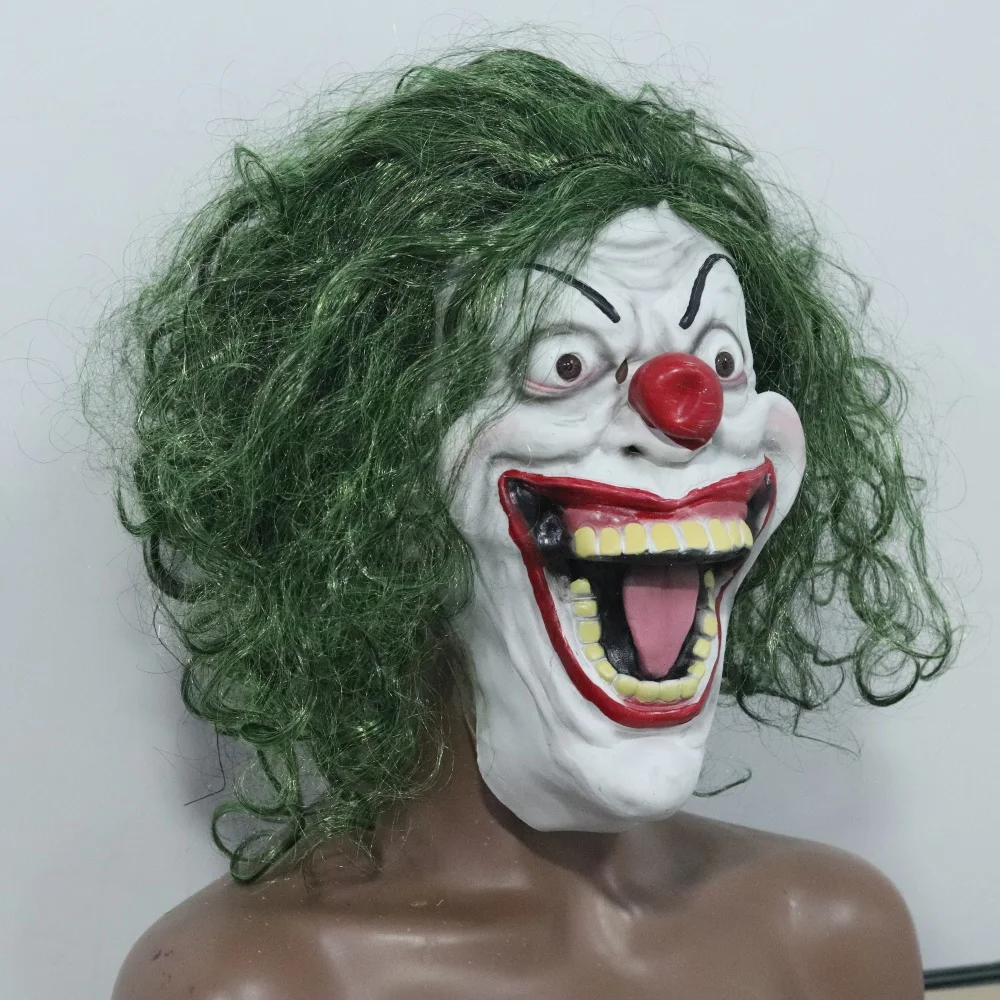Ein gruseliger Latex-Clown-Maske, Latex-Teufelsmaske, Kostüm-Requisite für Erwachsene, Einheitsgröße – Detail 5