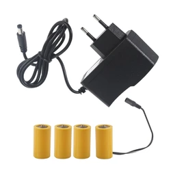 6V LR14 C Battery C Size Battery Eliminators Cable Replace 4Pcs 1.5V C