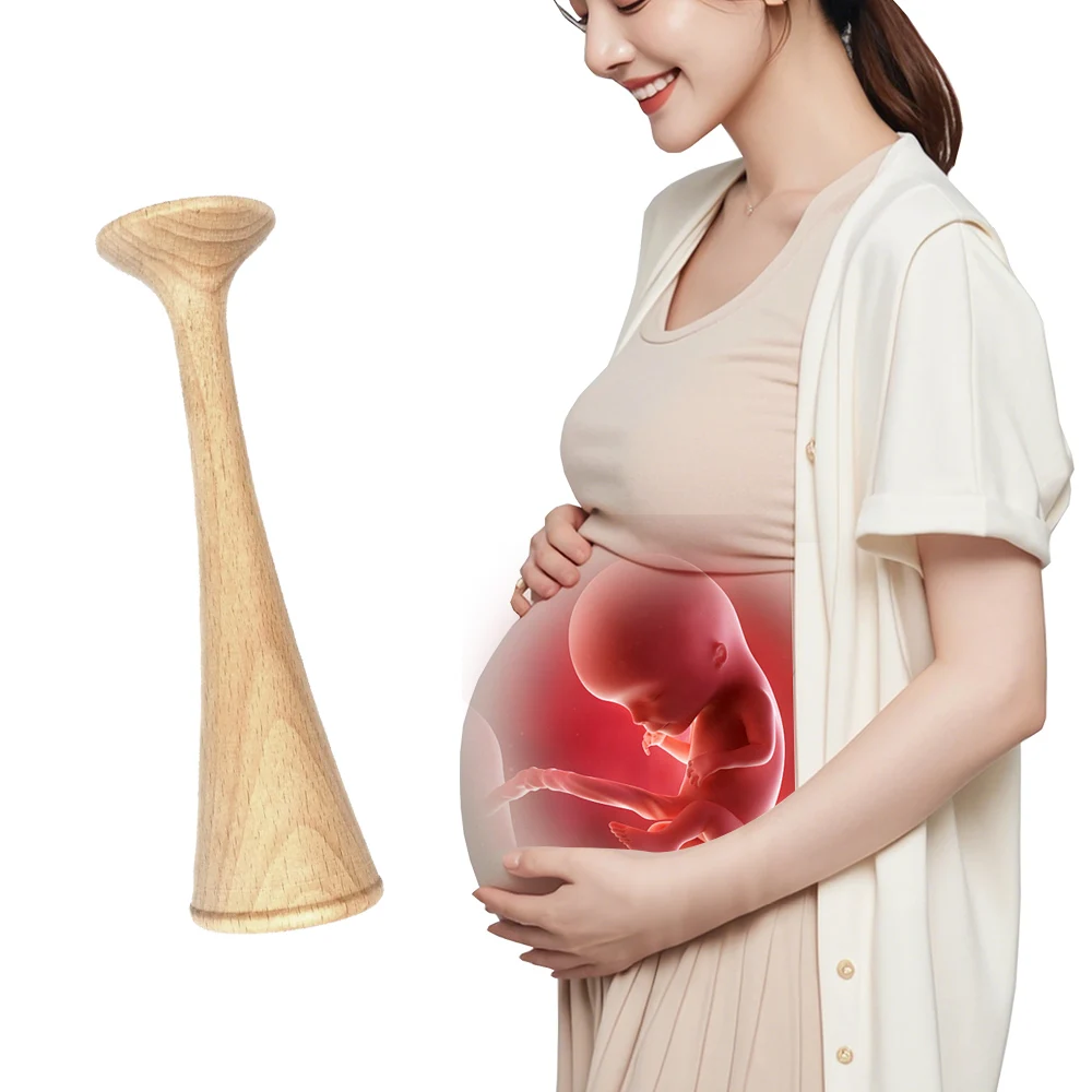 

Сердце плода Беременная женщина Сердце ребенка Слушайте Классический деревянный наушник для прослушивания сердца плода Звуковой наушник для папы с подарком