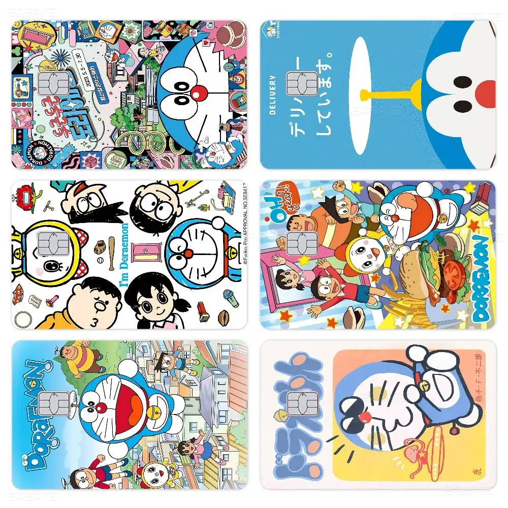 D-DoraemonS Anime Spend or Save Funny Shell On Off Ultra Thin No Fade Sticker Skin Cover Film for Debit Credit Card