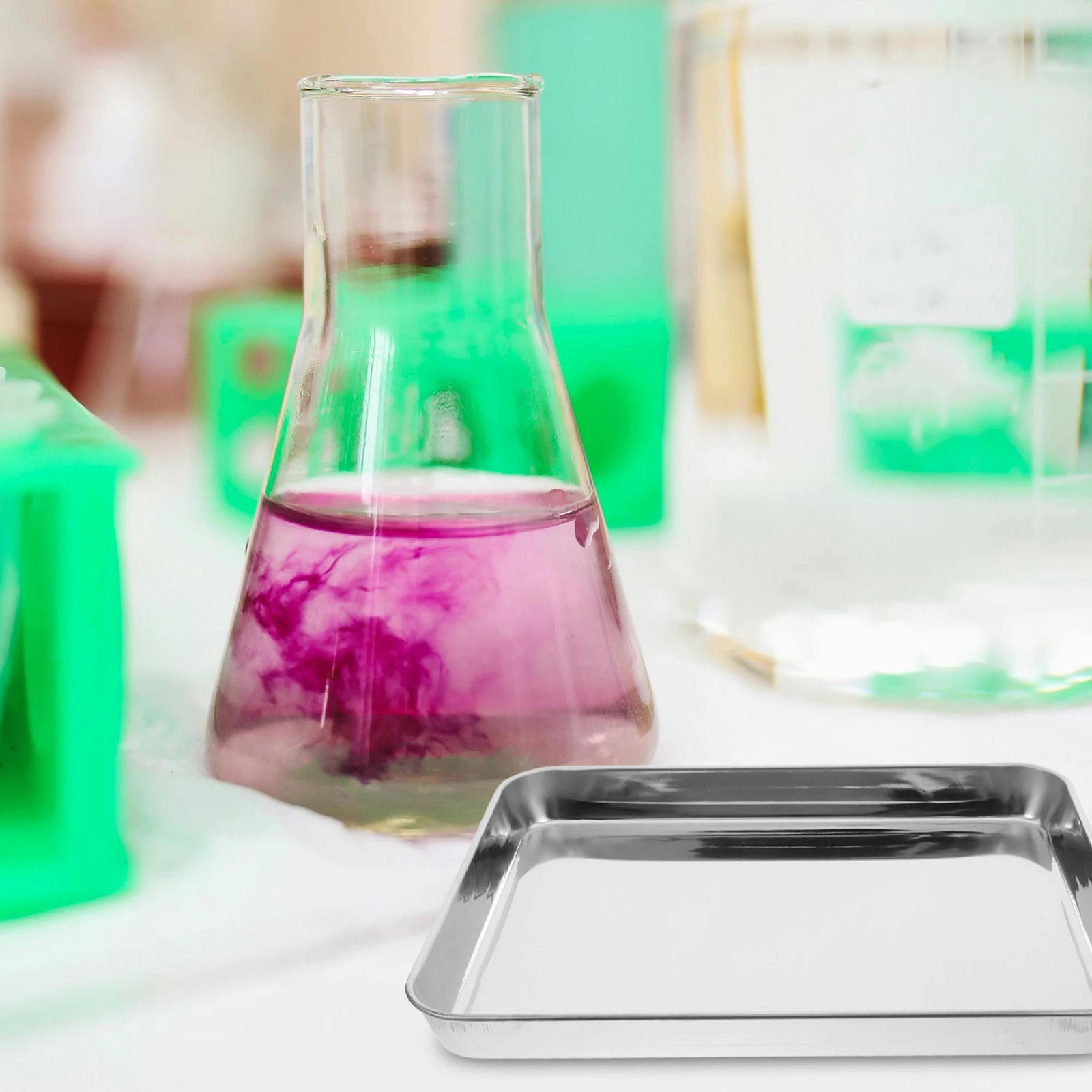 

iplusmile Stainless Steel Medical Tray Flat Bottom for Instruments Easy Cleaning and Storage