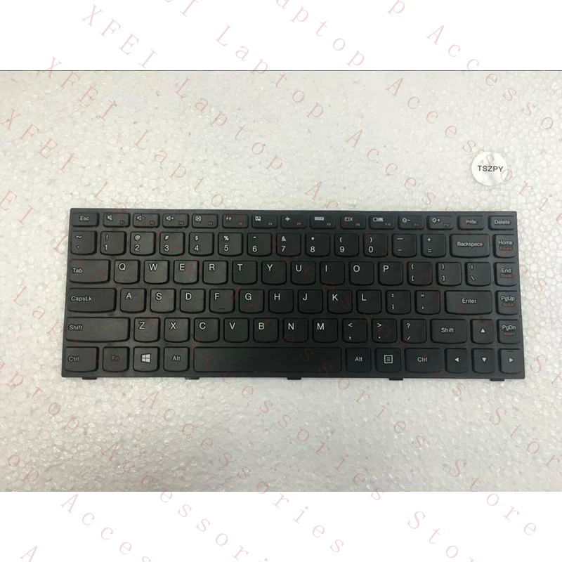 NOVO Teclado US para LENOVO Flex 2 14 Flex 2 14d com moldura preta