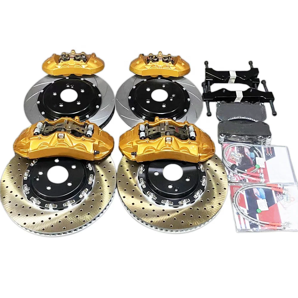 

High Carbon 4 6 8 10 Pots 380mm Big Kit Break Floating Brake Disc Set For 2016 Audi A4 Quattro B8.5