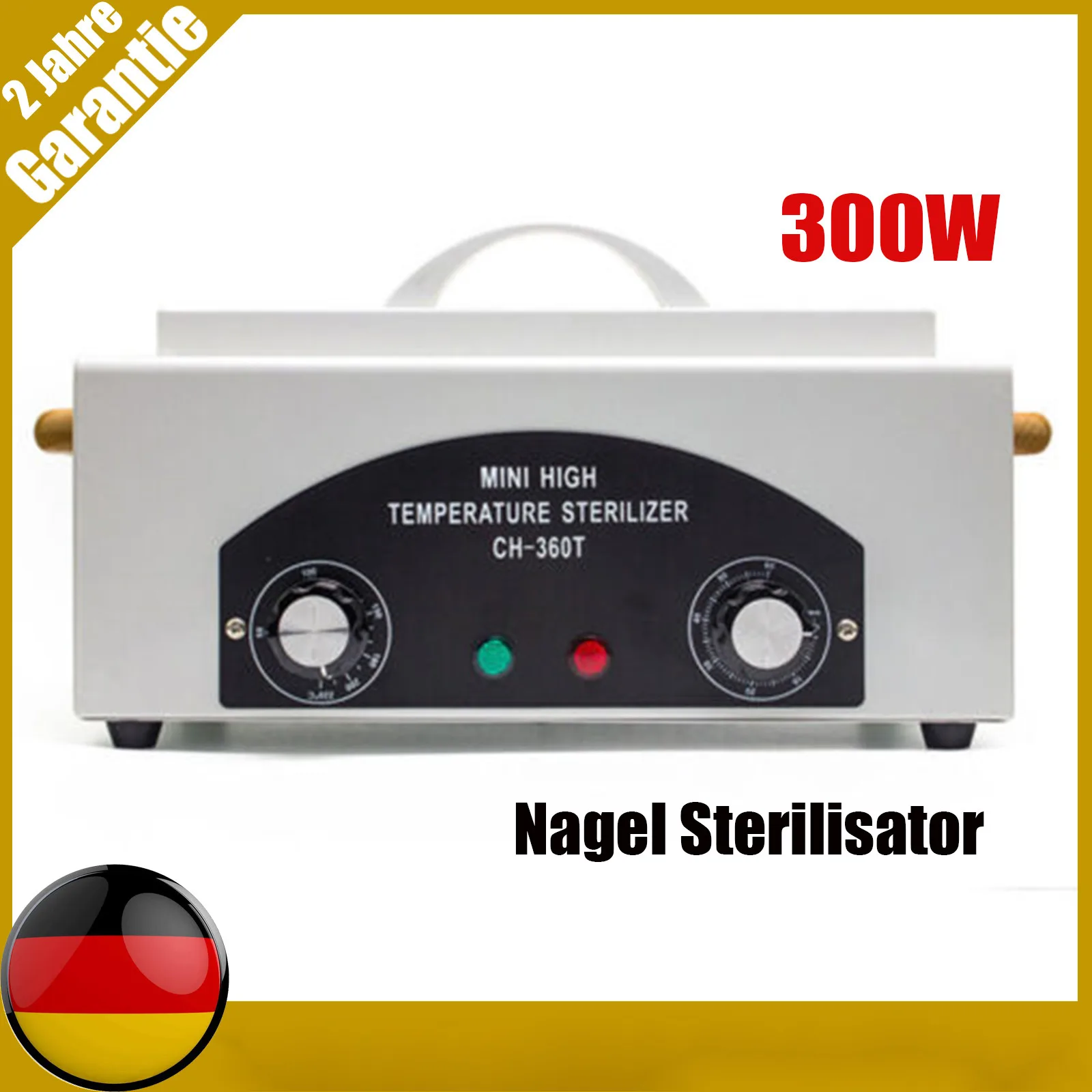 300W Portable Dry Heat Sterilizer Autoclave Dental Utensils Beauty Salon Nail Tools