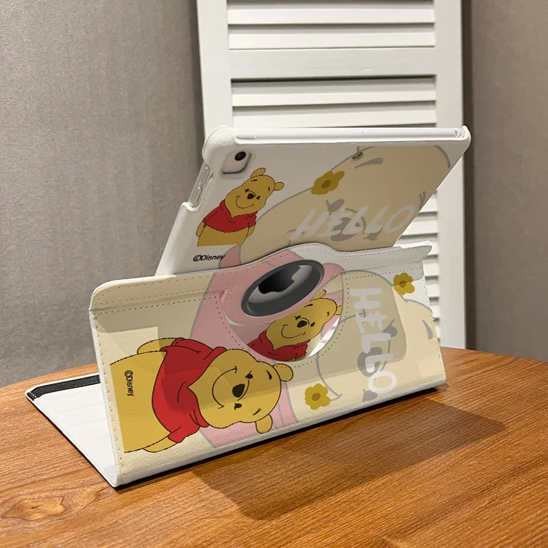 

For IPad 2025 11th A16 Pro 11in Cartoon Stitch Case Air7 13in 360° Rotating Kawaii Case 10th Air4 10.9in 21 10.2in Tablet Cover