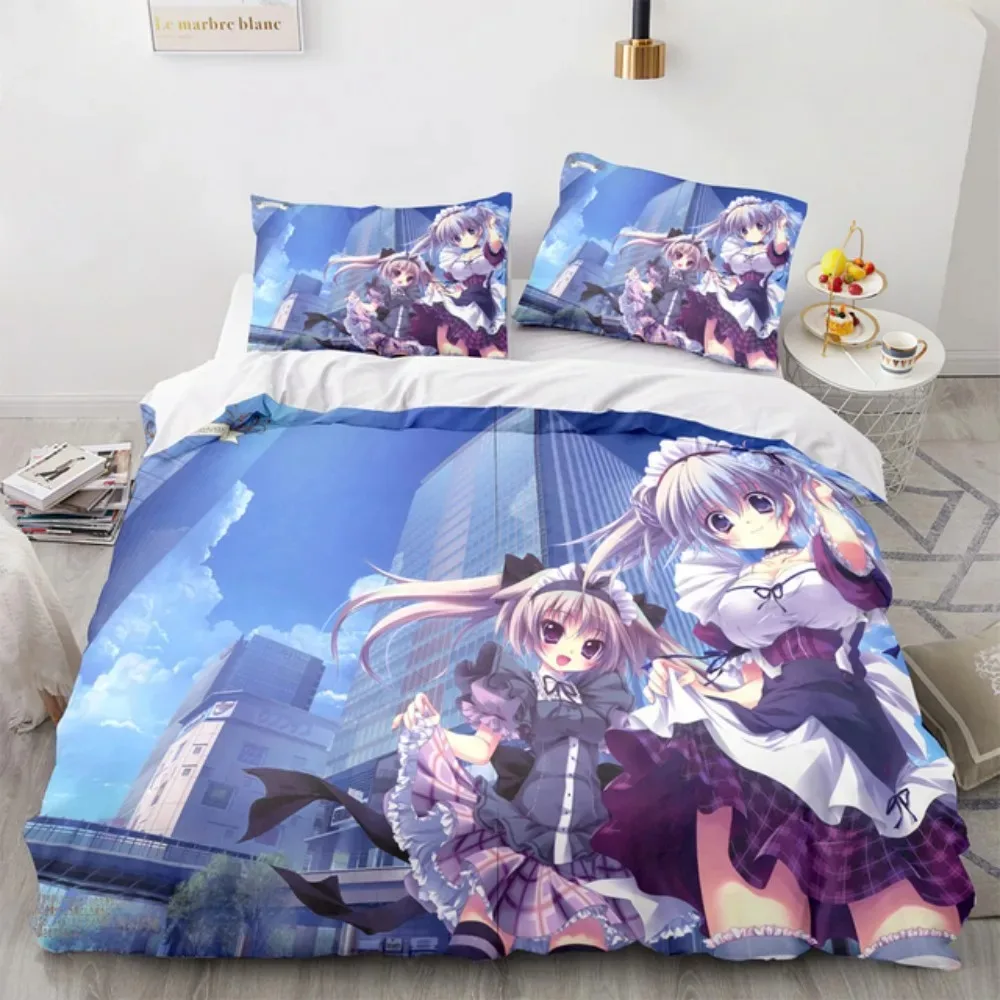 Kotori Itsuka Cosplay Bedding Set Anime Date a Live Costume Duvet Cover Set Double King Twin Full Size Bed Linen Boys Adult Gift