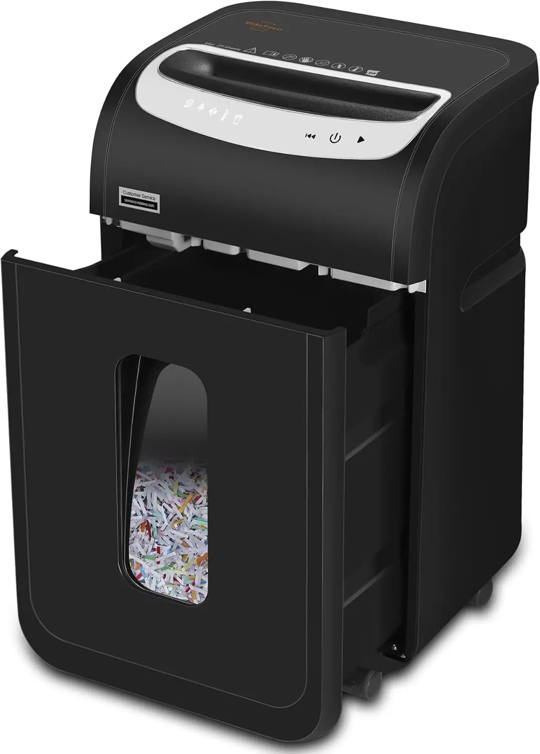 

25-Sheet Heavy Duty Cross Cut Paper Shredder for Office, 40-Min Continuous Run, P-4 Security, Auto Reverse Anti-Jam, Shreds Staples/CDs/Cards, 7.9 Gal Basket, ETL Listed