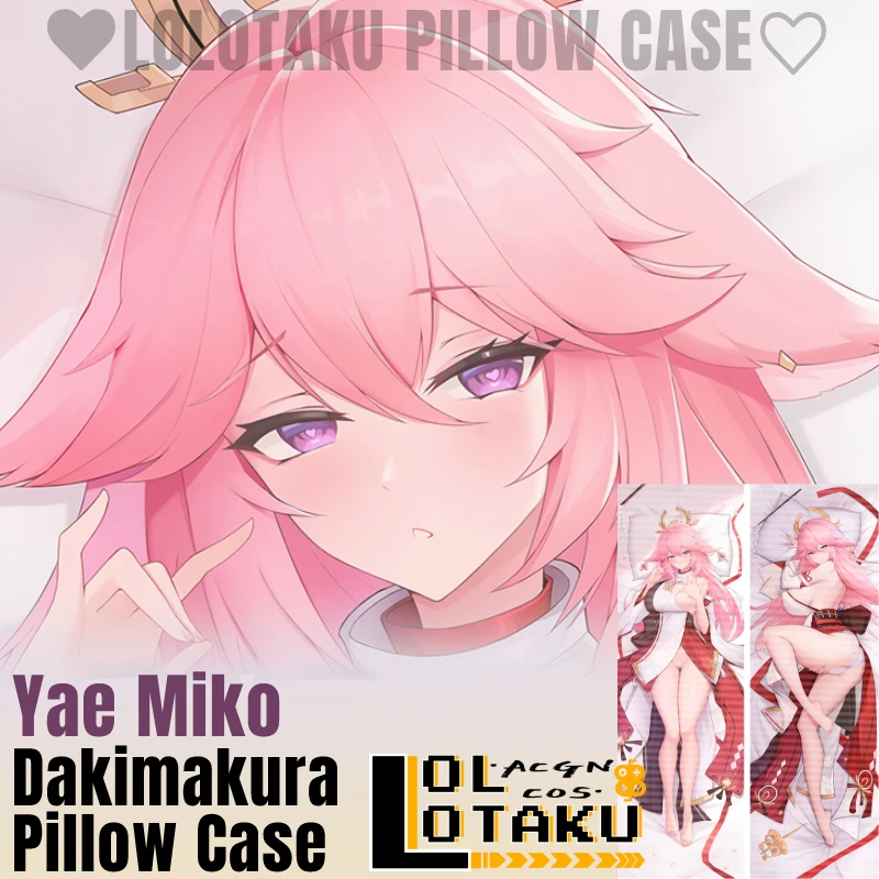 

Yae Miko Dakimakura Genshin Impact сексуальная наволочка обнимающая наволочка для всего тела наволочка домашнее постельное белье Декор отаку подарок