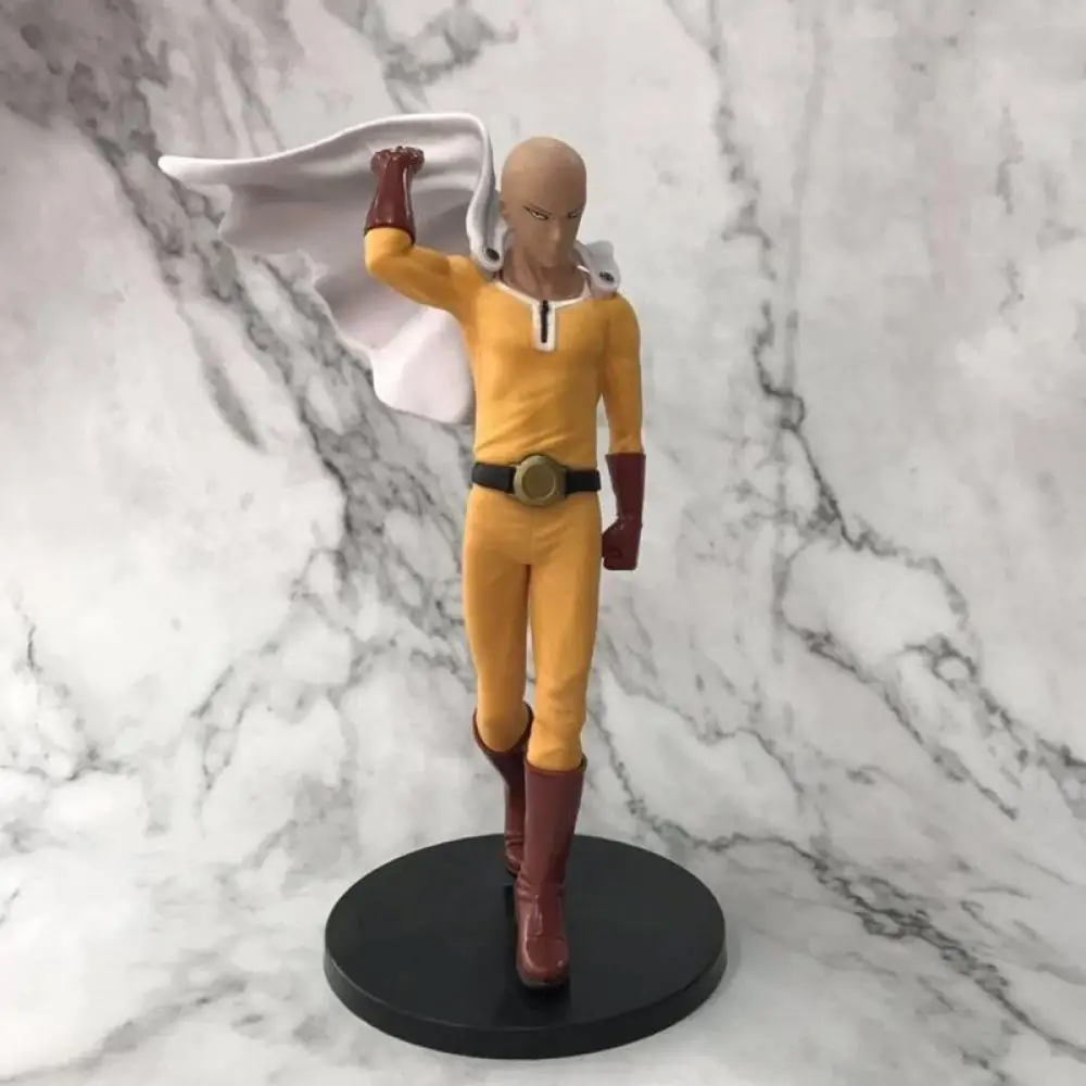 20Cm One Punch-Man Anime Figure Saitama Lift Up The Cloak Standing Action Figure Pvc Model Decoration Collection Toy Kids Gifts