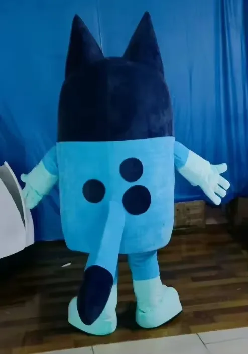 Blaues Hundemaskottchen-Kostüm, Anime Gelber Hund Cosplay, Cartoon-Kleidung für Erwachsene, Werbeartikel für Einkaufszentren