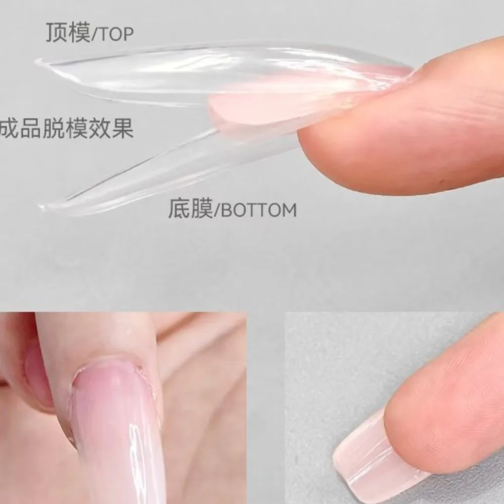 

180Pcs/Box 15size Sandwich Dual Nail Forms Coffin Almond Shape Dual Mold Forms No-Trace DIY Clear Extension Salon Nail Art Tools