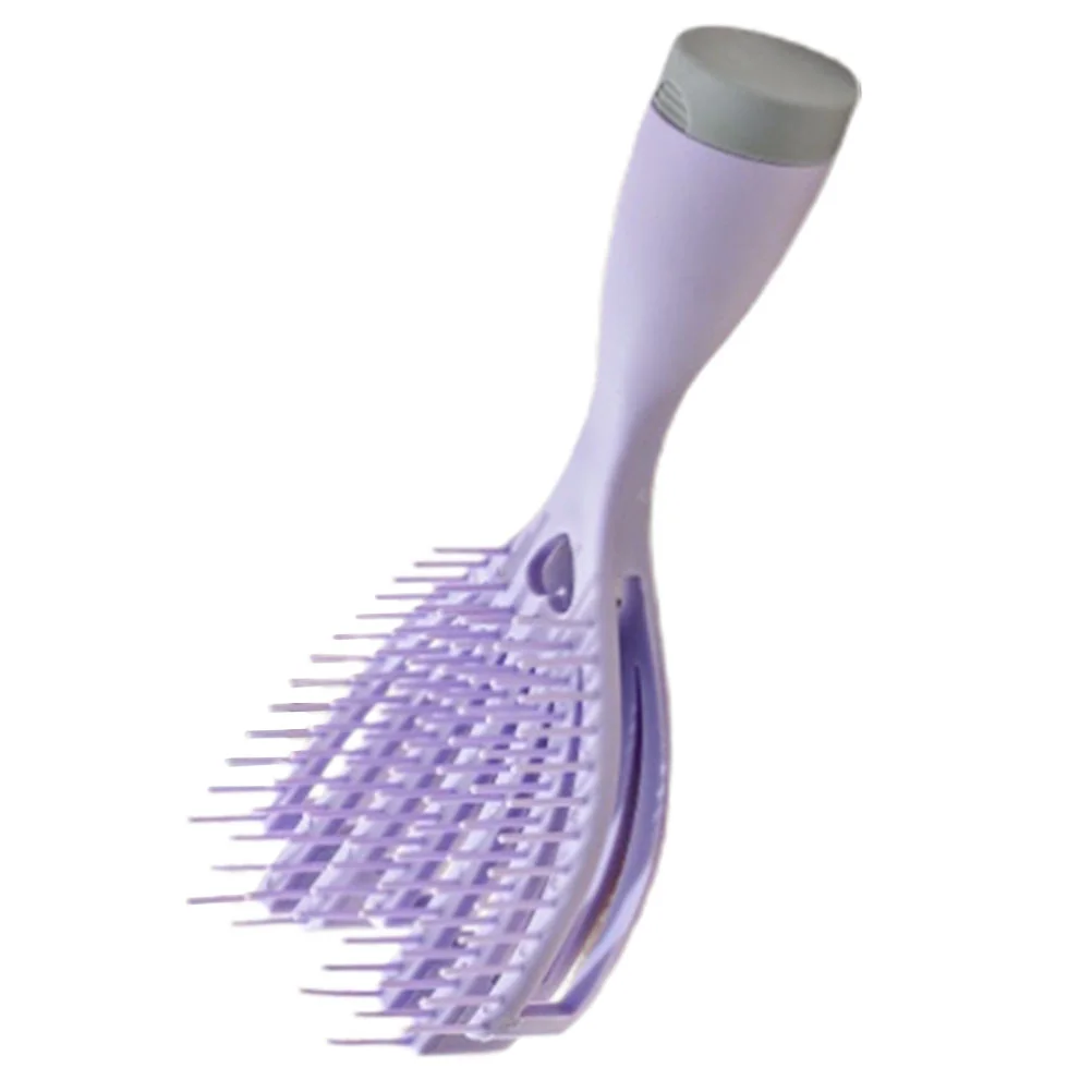 

Dual Purpose Hollow Comb Portable Hair Brush for Travel Hairbrush Violet Thermoplastic Elastomer Materials Dry