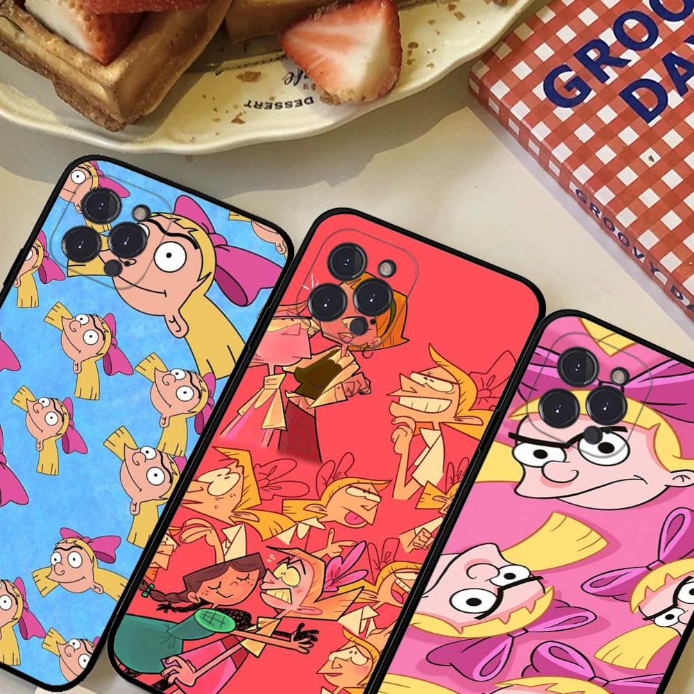 Hey Arnold Helga Bonito Phone Case For IPhone 16 15 14 11 12 13 Mini Pro XS Max Cover 6 7 8 Plus X Funda Shell