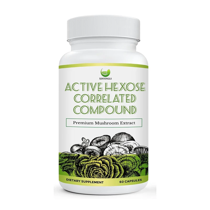 1500mg supplement of active hexagonal related compounds, natural 8 mushroom extracts, immune system, liver function