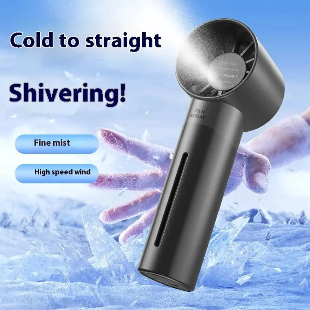 

Strong Wind High-speed Spray Fan 5 Speed Adjustable Rechargeable Small Desktop Fan Low Noise Multifunctional Fast Cooling Fan