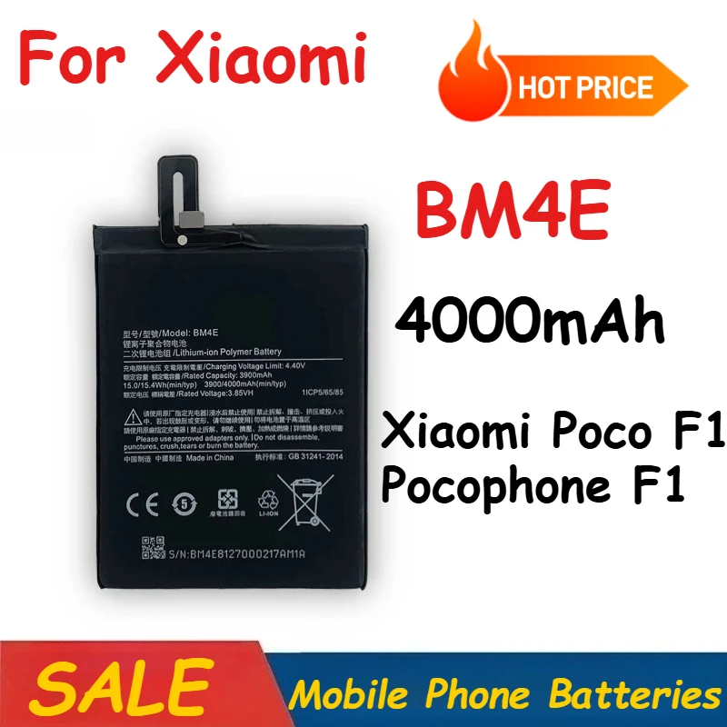 بطارية بديلة 4000 مللي أمبير BM4E لبطاريات الهاتف المحمول Xiaomi Poco F1 Pocophone F1