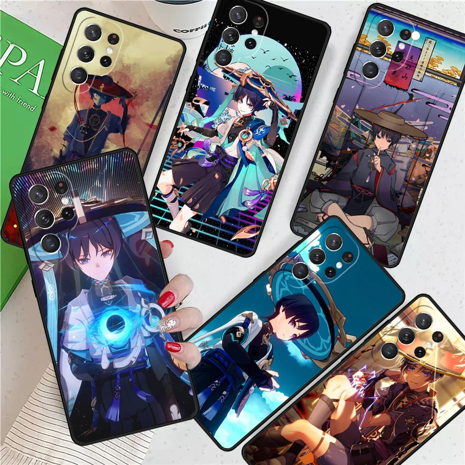 Genshin Impact Scaramouche For Samsung Galaxy S24 Ultra S21 S22 S8 S9 S10E Note 10 20 Plus FE S23 Phone case Cover Coque