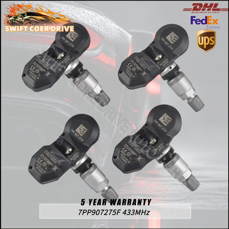 7PP907275F 433MHz TPMS Sensor de sistema de supervisión de presión de neumáticos para Bugatti Veyron 200501-201512 Loaier 201601-201912