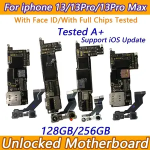 Bilashmart Tested Mainboard iPhone 13 Pro/Promax 13 mini Motherboard With Face ID iCloud Unlocked Logic Board Chips Support Update