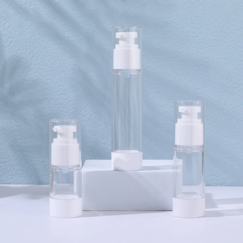 15ml 30ml 50ml Clear Airless Cosmetic Cream Pump Bottle Travel Size Dispenser Makeup Container For Cream Gel Lotion