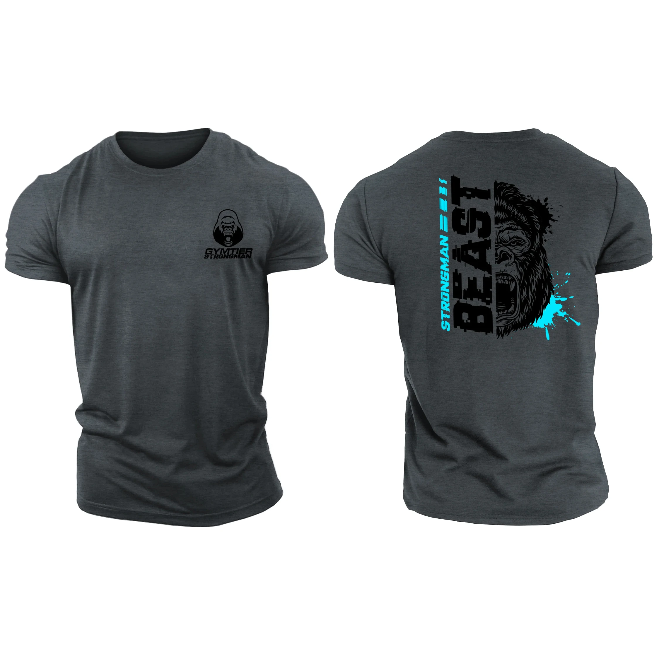 Strongman Beast Blue 3d Print T-shirt Men Women Fashion Oversized Short Sleeve Tops Tees Muscle Man Tough Guy Clothing Kids Tee