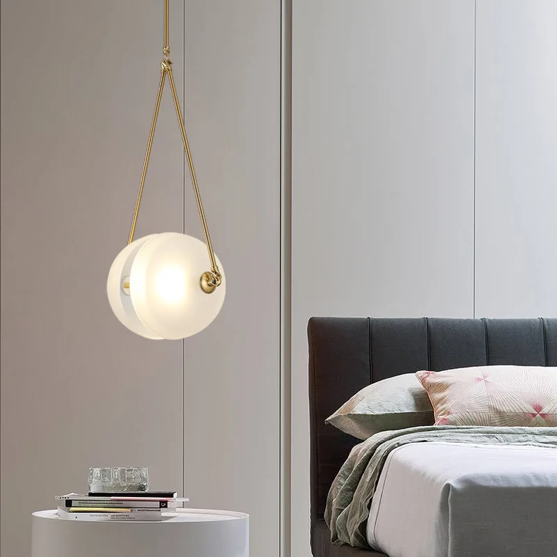 Imagem -03 - Nordic Glass Ball Led Pendant Lamp Milk White Glass Pendant Light Home Decor Iluminação do Restaurante Luminárias para Sala de Estar