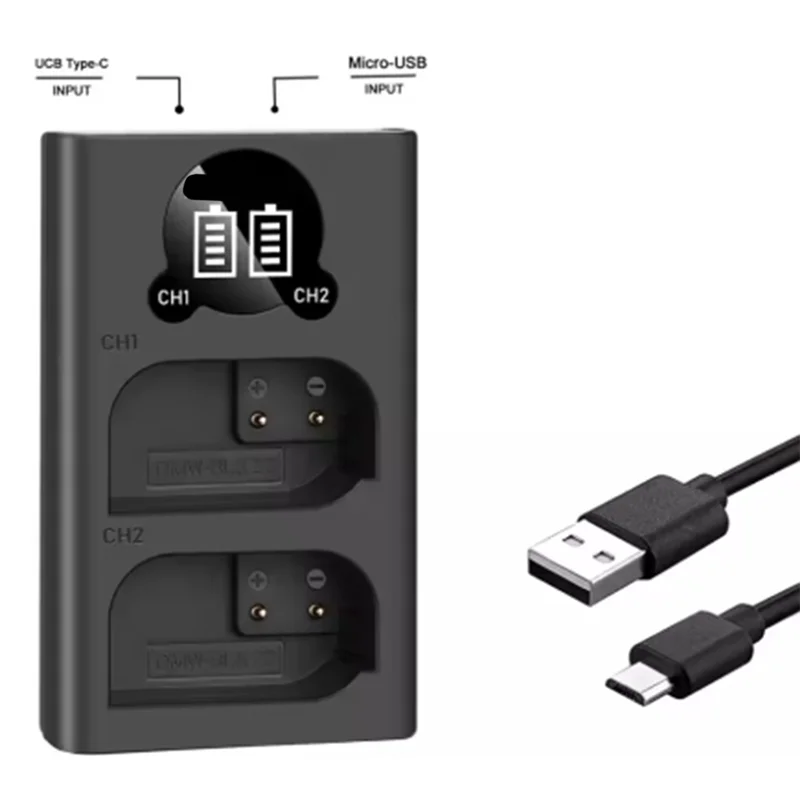 SQPP-DMWBLK22 BLK22 Dual USB Batterie Ladegerät Forpanasonic LUMIX DC-S5 DC-S5K GH5 Kamera DMW-BLK22 Batterie Ladegerät