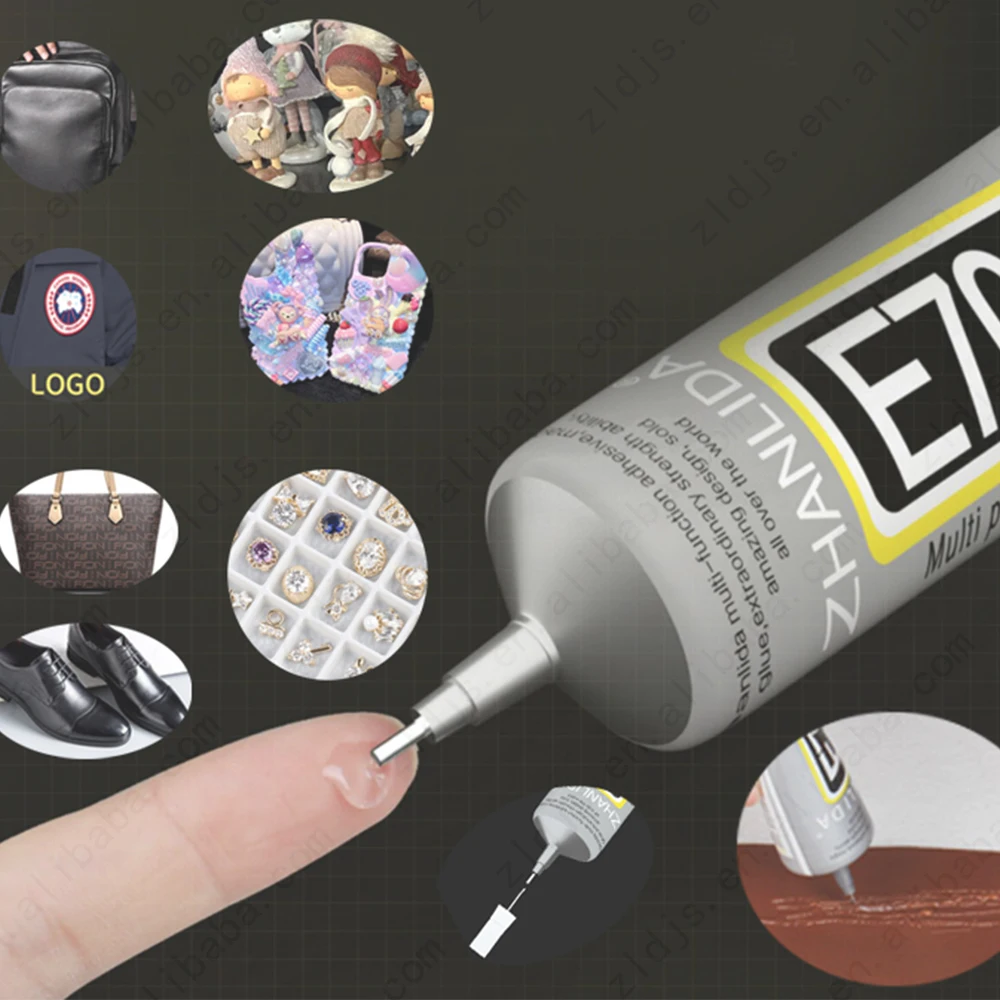 Zhanlida E7000 Glue For Sticky Clothes Fabric  Leather Rhinestone Jewelry -110ML Zhanlida E7000 Glue