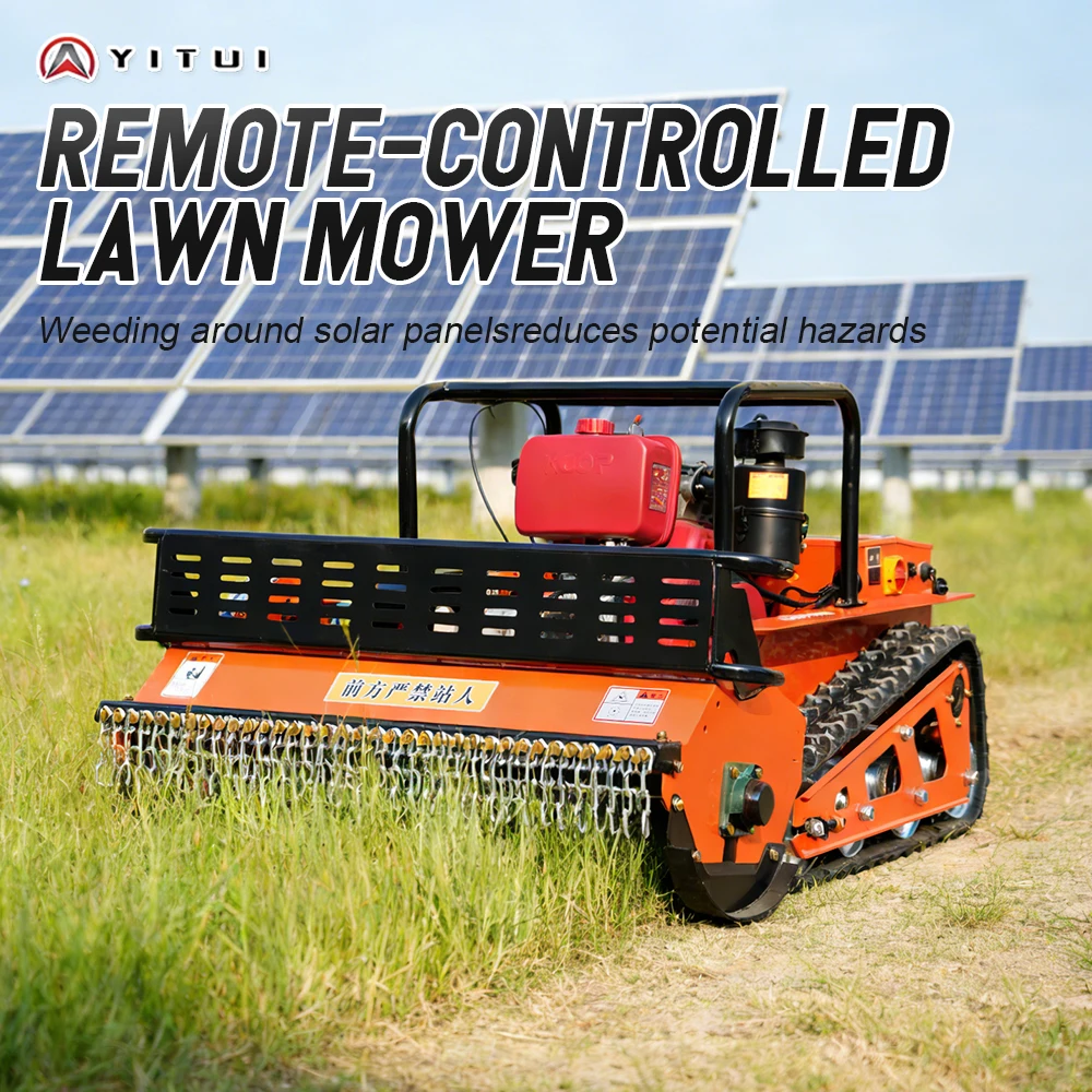 Remote‑Controlled Diesel Crawler Mower, Customized GPS Navigation, 45° Slope Adaptation, Thick Blades CE EPA Certified