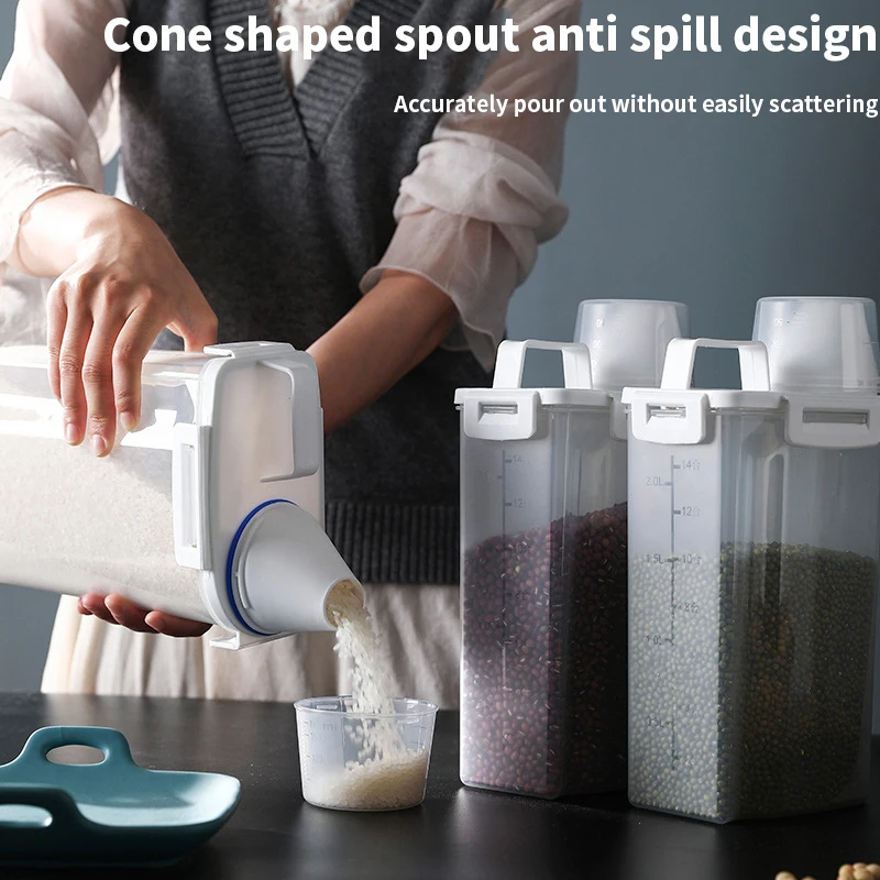 Frasco de armazenamento de líquido de lavanderia hermético dispensador portátil de pó de lavagem com copo de medição para lavanderia conveniente e eficiente