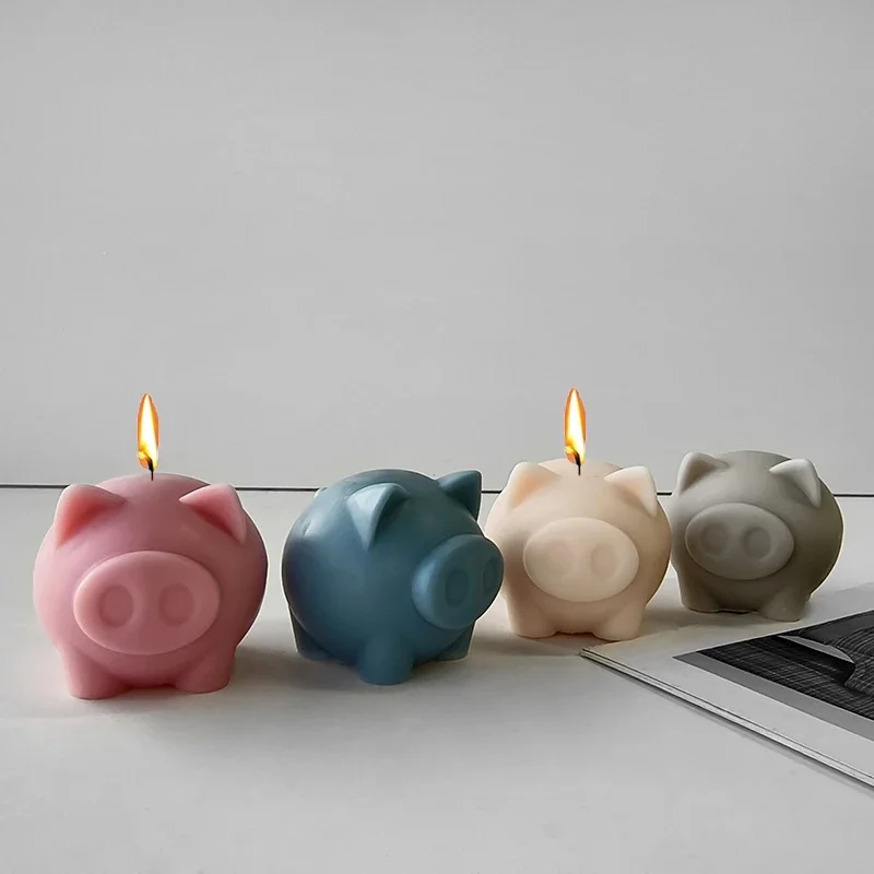 3D Pig Silicone Candle Molds DIY Cute Pig Nose Plaster Crafts Resin Cement Casting Mold Handmade Chocolate Ice Cake Baking Tools