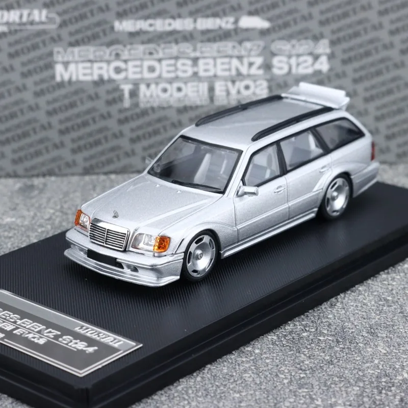 Mortal Diecast schaal 1/64 ‌ Mercedes-Benz 300 TE 6.0 AMG "Hammer Wagon" 1990 S124 Evo II Legering Model Auto Speelgoed voor Jongens gift