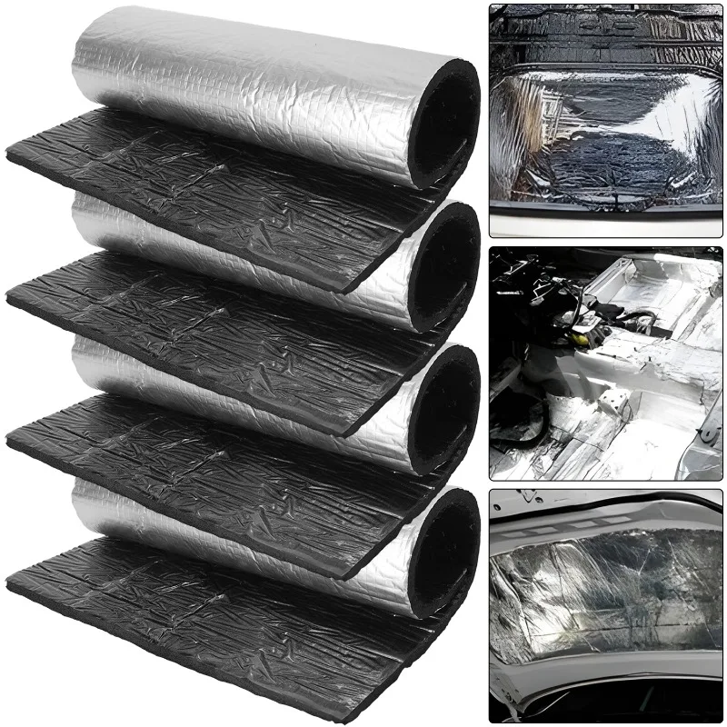 5/10mm Car Self-Adhesive Sound Mat Proofing Deadener Heat Noise Insulation Deadening Mat Hood Closed Cell Foam Accessories