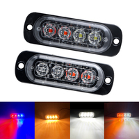 4LED Car Strobe Warning Light Grill Flashing Breakdown Emergency Light for 12v Truck Trailer Police Beacon Lamp Signal TAILLIGHT