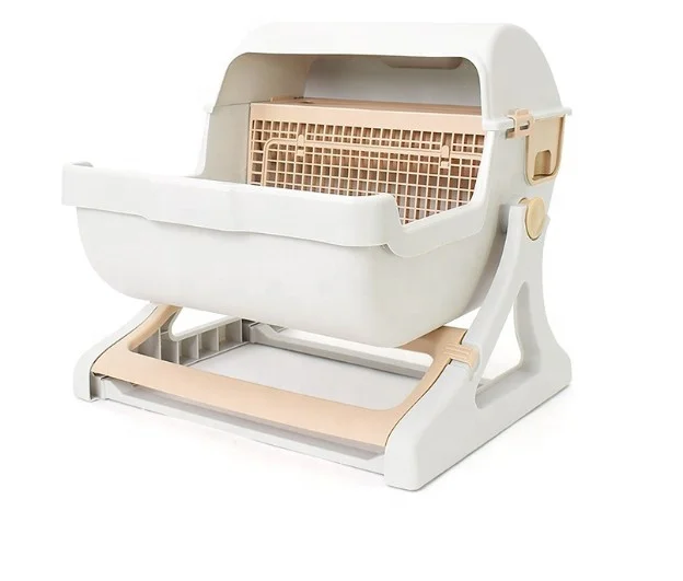 

hooded automatic cat litter box for cat cage toilet