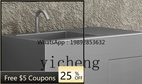 

Stainless Steel Bathroom Cabinet Integrated Basin Washbasin Cabinet Combination Toilet Washstand