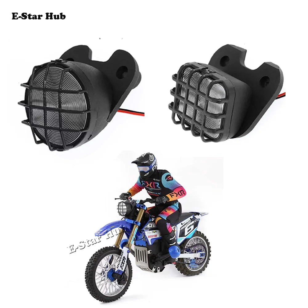 

Retro Round Roof Light Cross-country Searchlight Headlight Spotlight for LOSI 1/4 Promoto-MX RC Remote-controlled Motorcycle