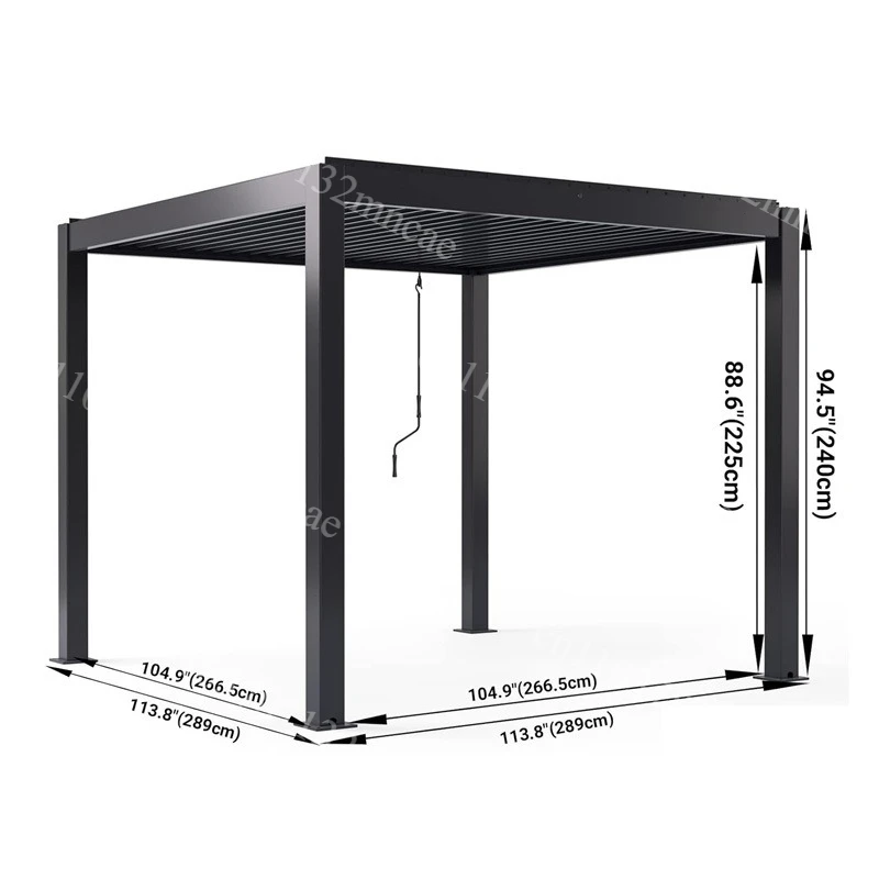 Hand‑Crank Operated Retractable Awning, Waterproof UV‑Resistant Sun Shade Canopy, Outdoor Shelter for Home  BBQ & Garden Patio