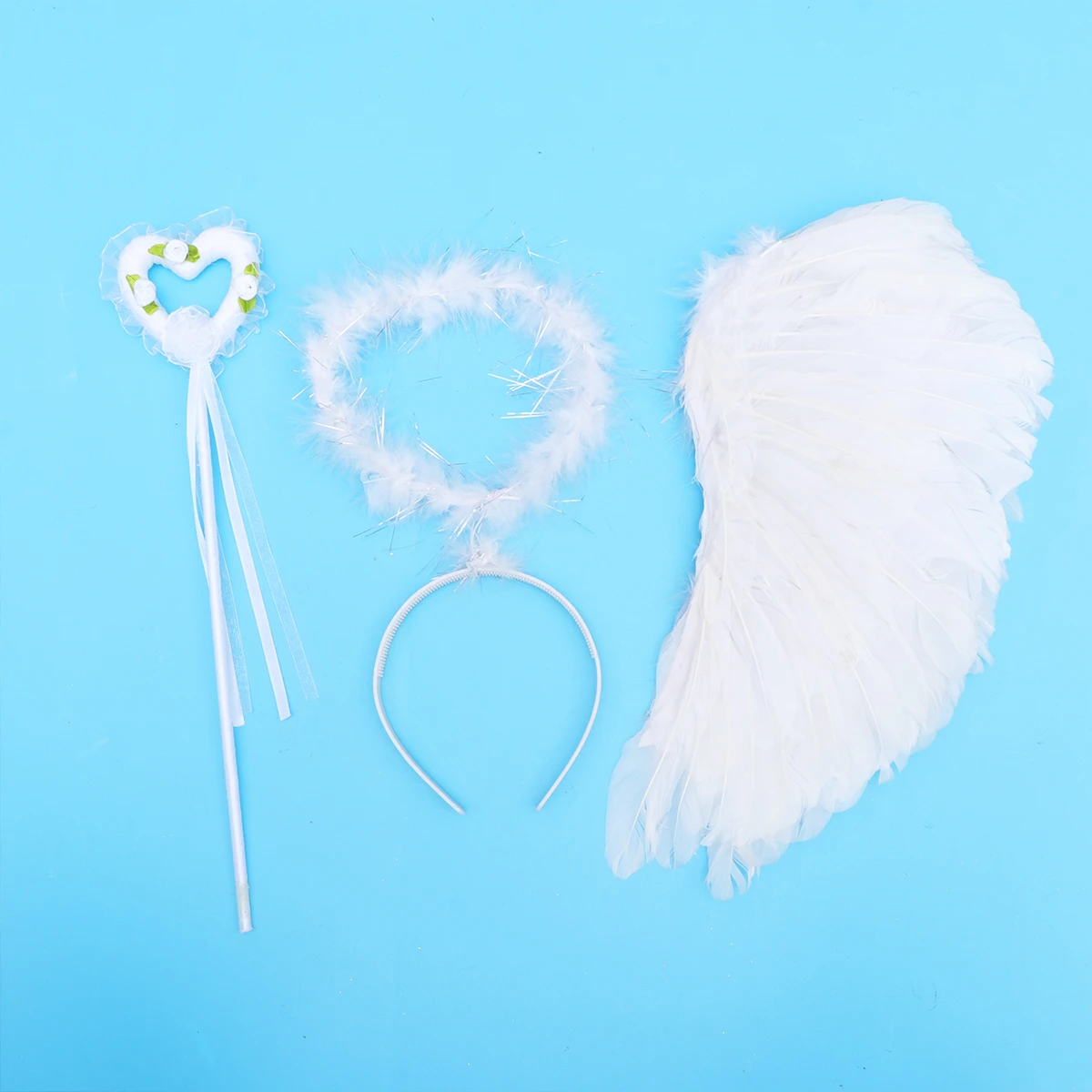 

3 Pcs Wings Kids Performance Costume Flower Girl Party Angel Girls Bride