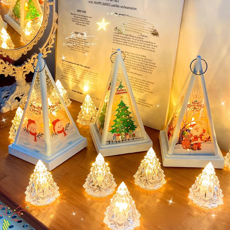 2022 Christmas Series Atmosphere Night Light Christmas Decoration Ornament Small Iceberg Atmosphere Light Night Light Wholesale