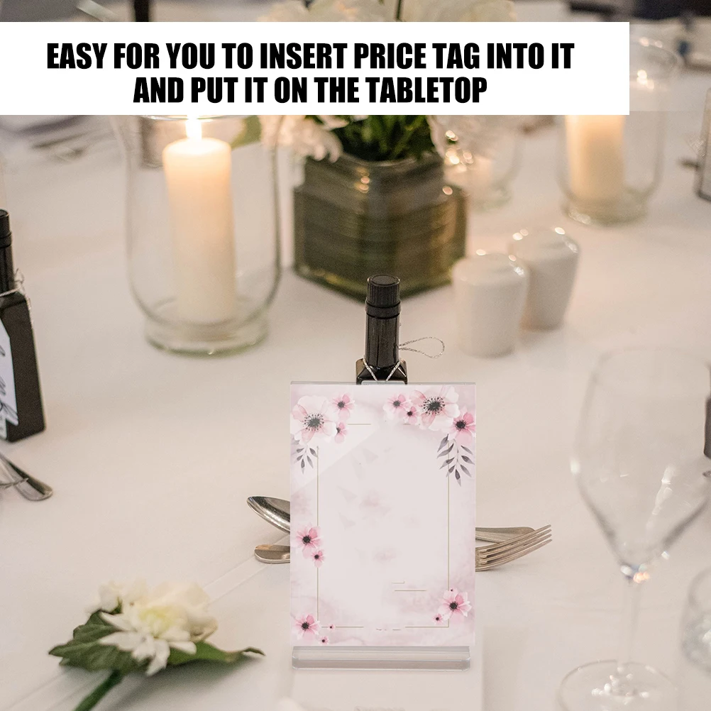 2-teiliges Acryl-Display-Rack, transparente Schilderhalter, Bilderrahmen, Tischständer, Menü, Werbung, Posterhalter