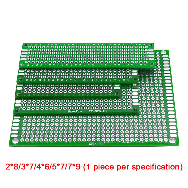 ضعف الجانب النموذج PCB عدة ، الدوائر المطبوعة العالمية ، مجموعة لوحة الخبز ، لتقوم بها بنفسك ، 2x8 سم ، 3x7 سم ، 4x6 سم ، 5x7 سم ، 7 سنتيمتر ، 7 سنتيمتر, 7 سنتيمتر, 9 سنتيمتر