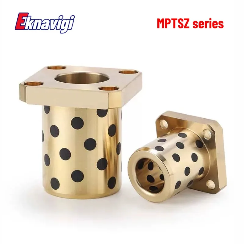 1PCS MPTSZ Series Inner 6MM Round Flange Graphite Copper Sleeve Self-lubricating Bearing Oil-free Bushing Wear Resistant