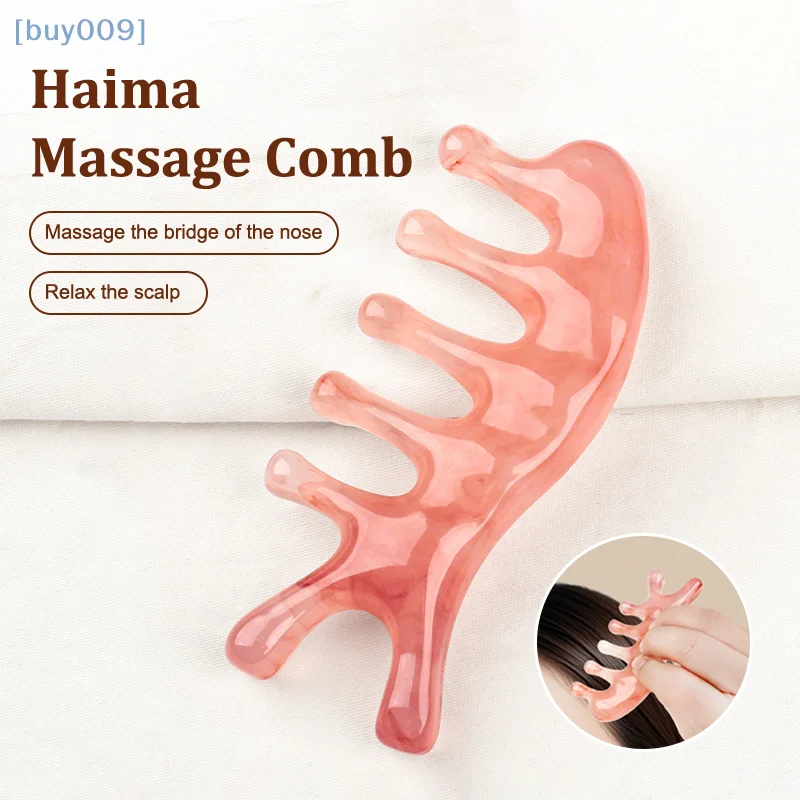 

1Pcs Cartoon Resin Body Nose Scalp Meridian Massage Comb Acupuncture Therapy Blood Circulation Anti-static Smooth Hair Comb